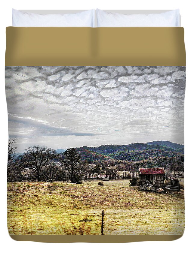 Back Road Duvet Cover featuring the digital art Off the Beaten Path II by Rhonda Strickland