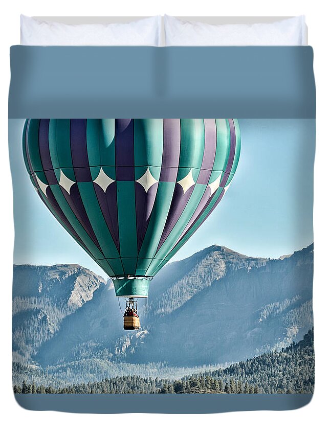 Hot Air Balloons Duvet Cover featuring the photograph Off To See The Wizard... by Kevin Munro