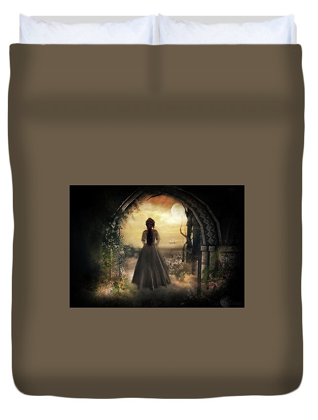  Duvet Cover featuring the photograph Oh Boatman by Cybele Moon