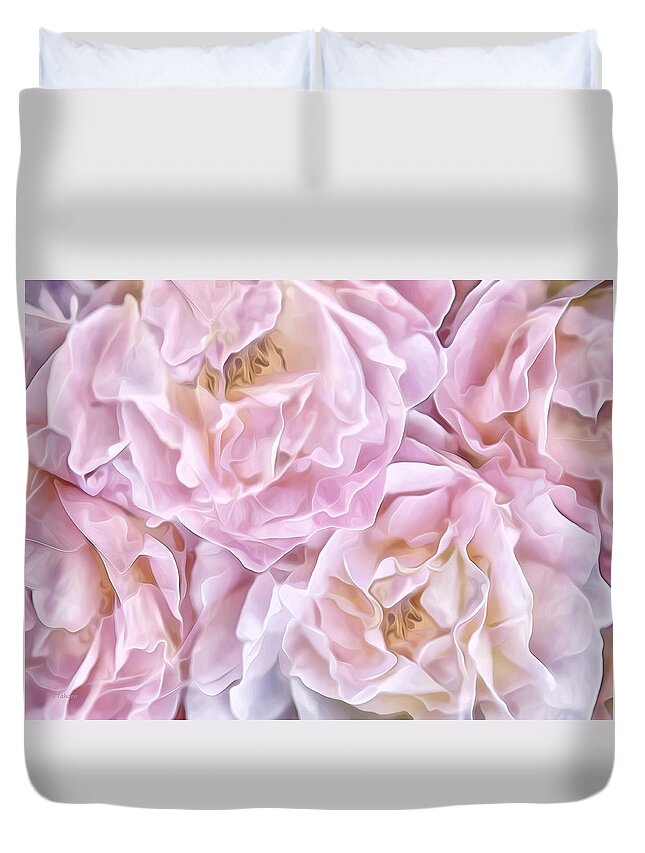 Pink Duvet Cover featuring the photograph Oh So Delicate Rose by Theresa Tahara