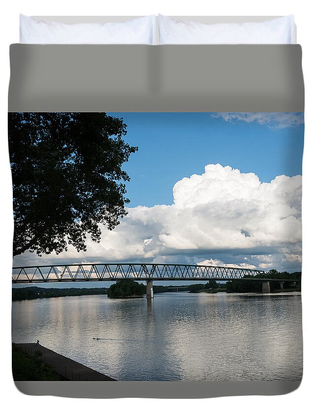 Ohio River Duvet Cover featuring the photograph Ohio River Scene by Holden The Moment
