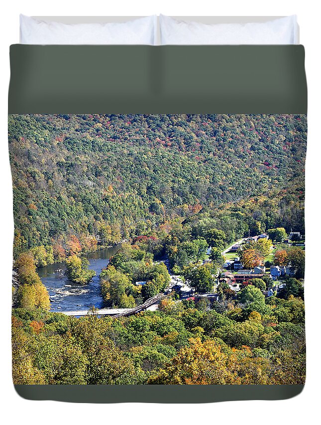 ohiopyle Pennsylvania Duvet Cover featuring the photograph Ohiopyle Pennsylvania by Brendan Reals