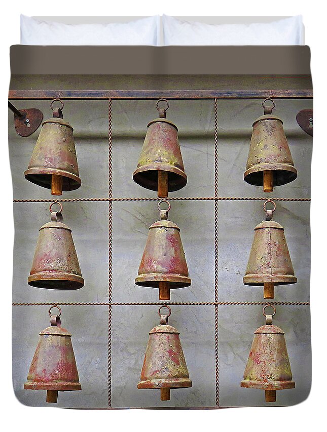Bells Duvet Cover featuring the photograph Ojai Bells by Pat Miller