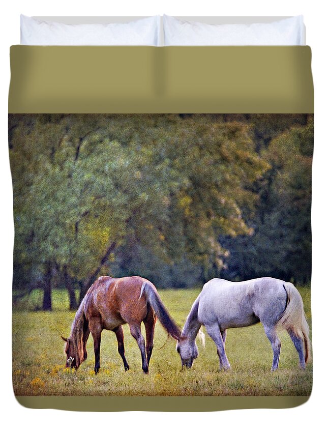 Ok Horse Ranch Duvet Cover featuring the photograph Ok Horse Ranch_2a by Walter Herrit