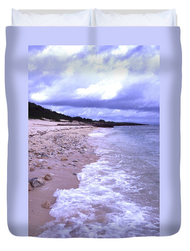 Okinawa Duvet Cover featuring the photograph Okinawa Beach 17 by Curtis J Neeley Jr