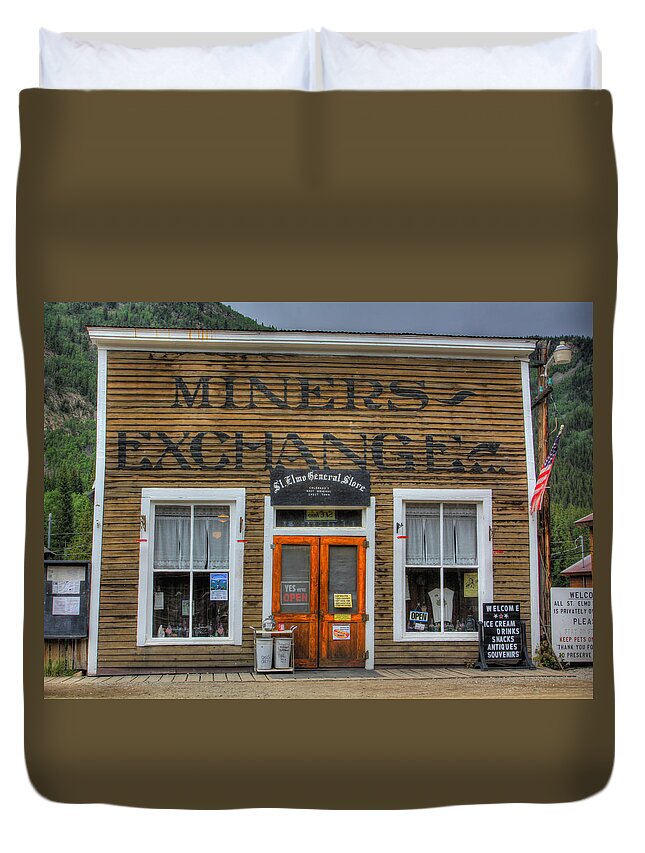 St Elmo Duvet Cover featuring the photograph Ol' General Store by Chance Chenoweth