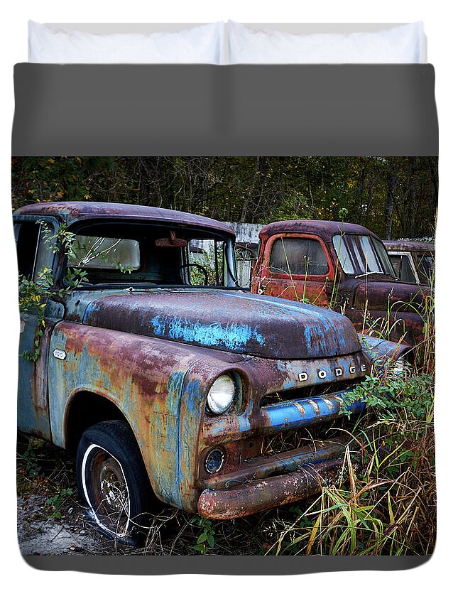 Antique Duvet Cover featuring the photograph Old Car City 5 by David Beebe