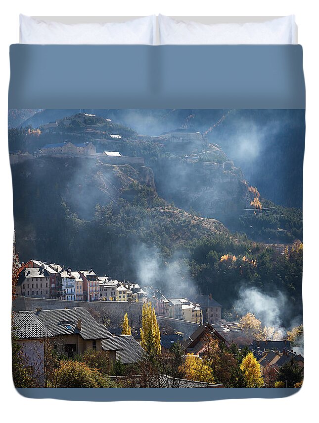 Old City Of Briancon 3 French Alps Duvet Cover For Sale By