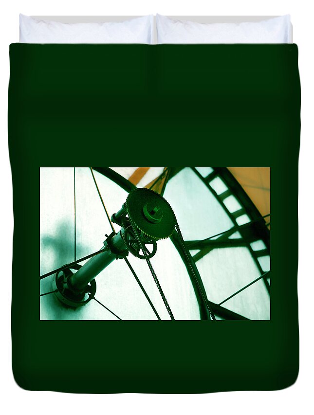 D&f Duvet Cover featuring the photograph Old Clock Gears by Marilyn Hunt