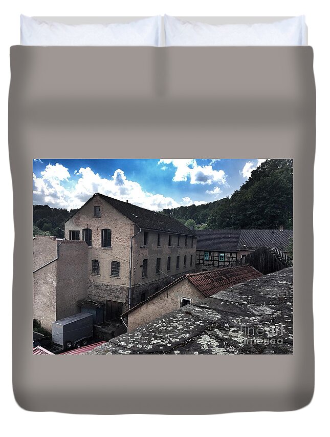 Old Duvet Cover featuring the photograph Old factory by Eva-Maria Di Bella