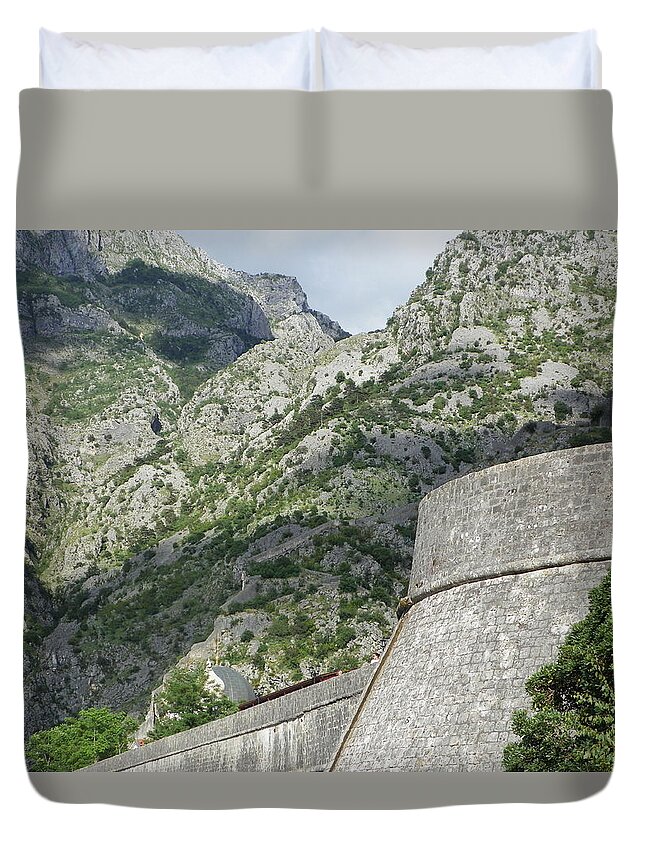 Old Fortress Duvet Cover featuring the photograph Old fortress by Vineta Marinovic