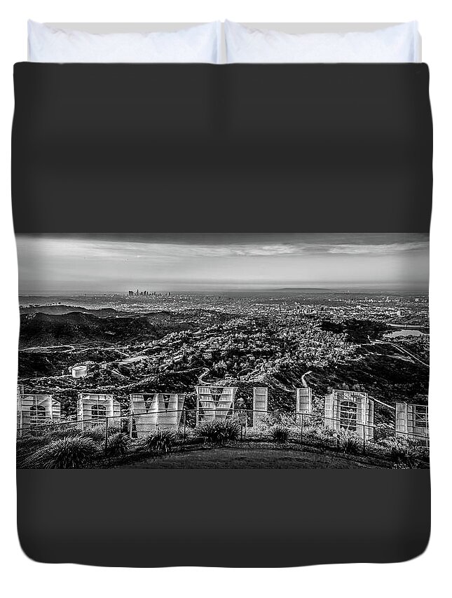 Hollywood Sign Duvet Cover featuring the photograph Old Hollywood Glamour by Az Jackson