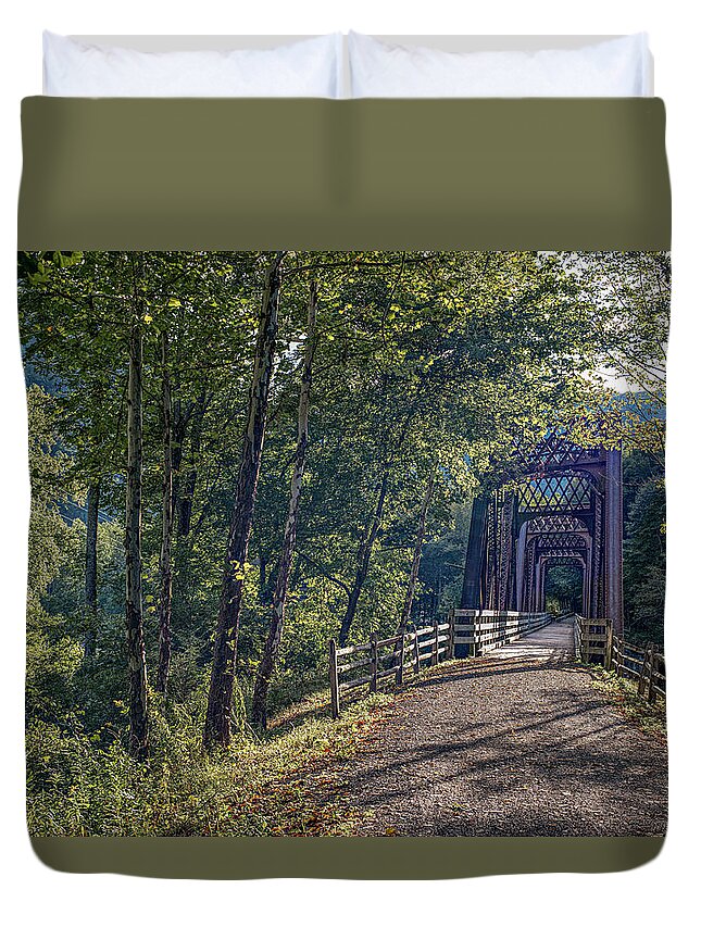 Bridge Duvet Cover featuring the photograph Old is New Again by Phil Abrams