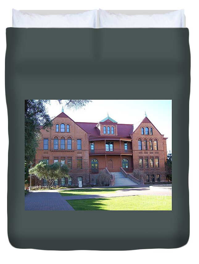 Building Duvet Cover featuring the photograph Old Main - Arizona State University by Pamela Walrath