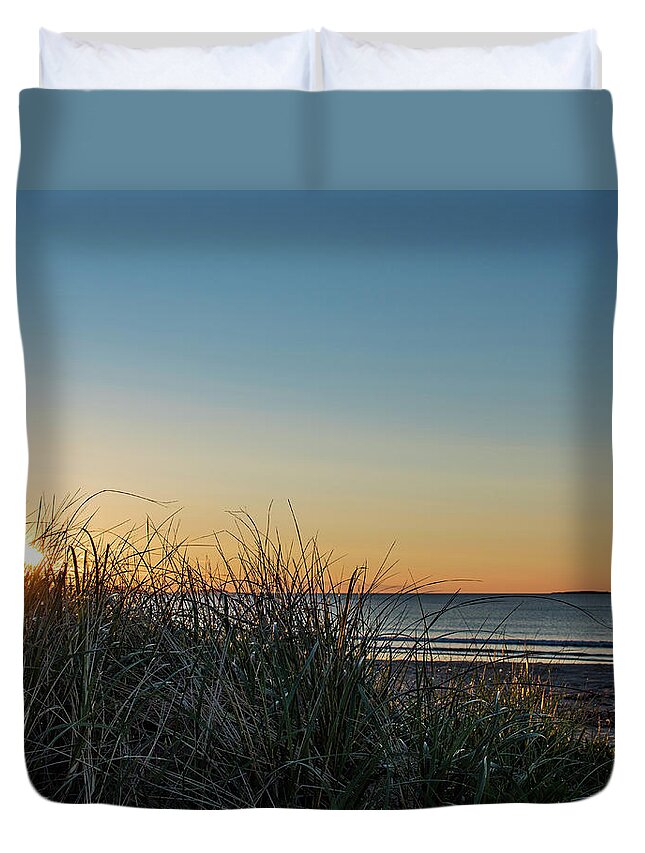 Sunrise Duvet Cover featuring the photograph Old Orchard Sunrise by Holly Ross