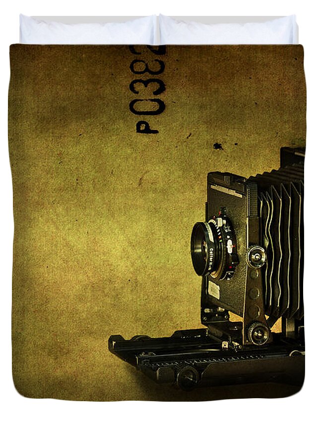 Camera Duvet Cover featuring the photograph Old School by Evelina Kremsdorf