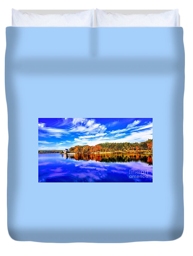 Old Stone Church Duvet Cover featuring the photograph Old Stone Church by Dave Pellegrini