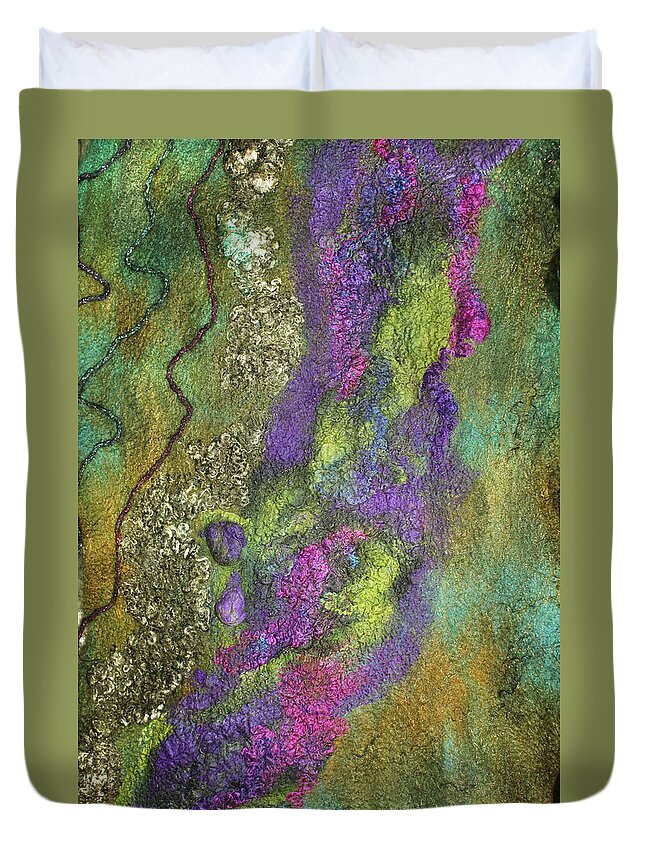 Russian Artists New Wave Duvet Cover featuring the photograph Olive Garden with Lavender by Marina Shkolnik