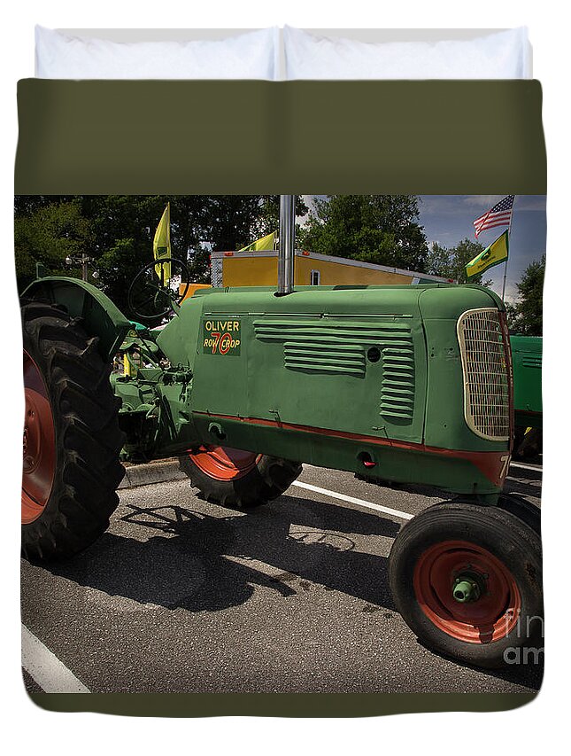 Tractor Duvet Cover featuring the photograph Oliver Row Crop 70 by Mike Eingle