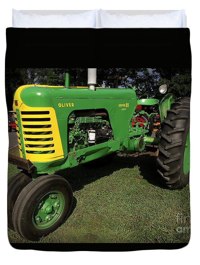 Tractor Duvet Cover featuring the photograph Oliver Super 88 by Mike Eingle