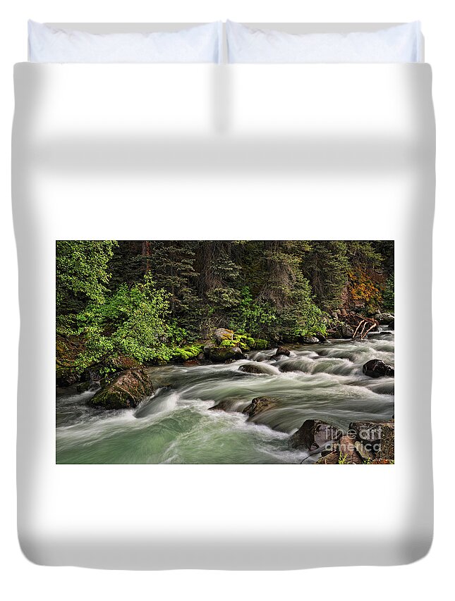 Creek Duvet Cover featuring the photograph On Henson Creek by Randy Rogers