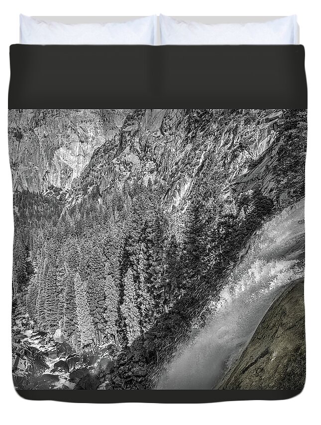 Waterfalls Duvet Cover featuring the photograph On the Edge by George Buxbaum