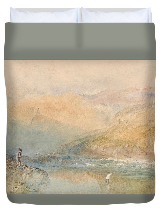 19th Century Art Duvet Cover featuring the painting On the Mosell Near Traben Trarbach by Joseph Mallord William Turner