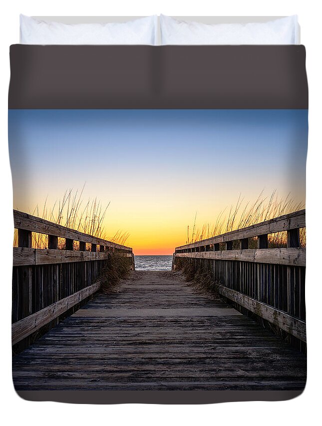 Landscape Duvet Cover featuring the photograph On The Other Side by Michael Scott