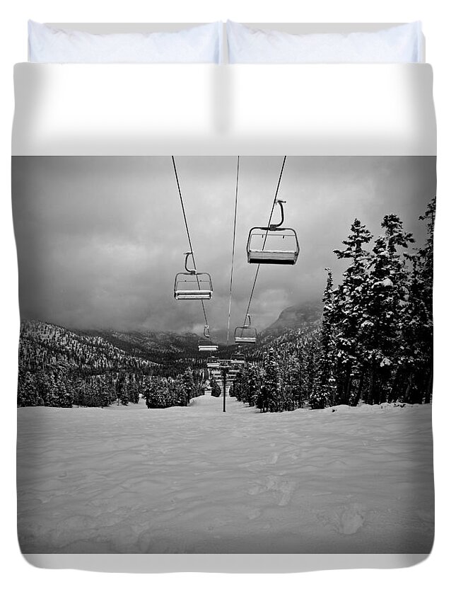 Ski Duvet Cover featuring the photograph Once by Mark Ross