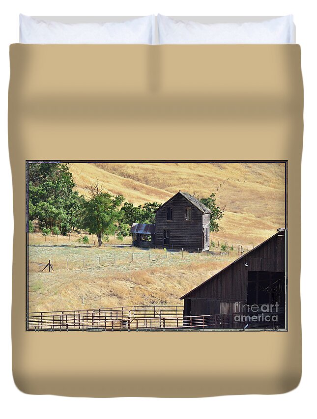 House Duvet Cover featuring the photograph Once Upon A Homestead by Debby Pueschel
