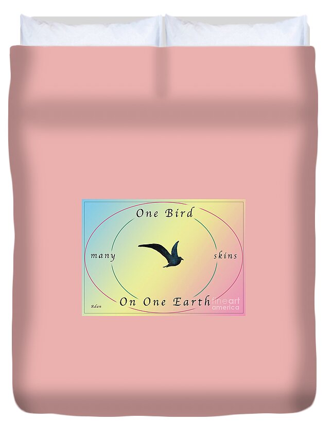 Bird Duvet Cover featuring the photograph One Bird Poster and Greeting Card v2 by Felipe Adan Lerma