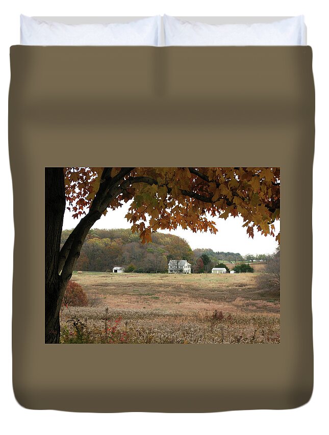 Fall Duvet Cover featuring the photograph One Fall Day by Gordon Beck