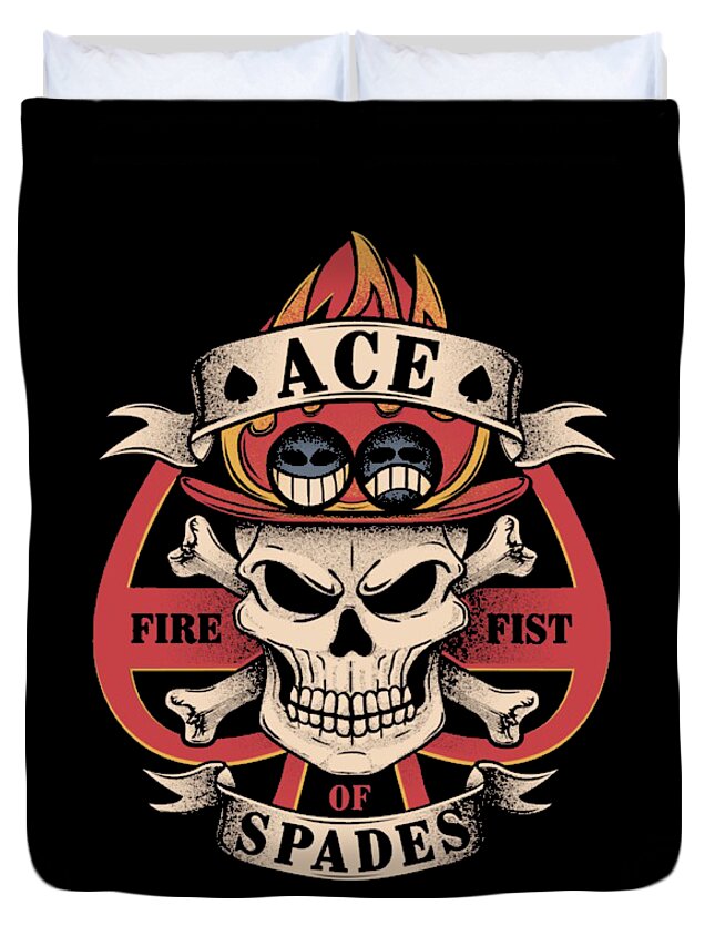 One Piece Ace Spade Duvet Cover For Sale By Aditya Sena