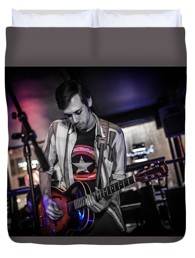 Blues Music Duvet Cover featuring the photograph Open Tuning by Ray Congrove