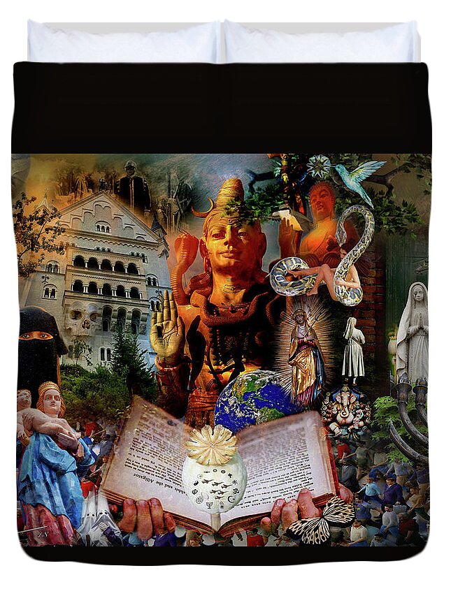 Photography Duvet Cover featuring the digital art Opium of the masses by Ricardo Dominguez