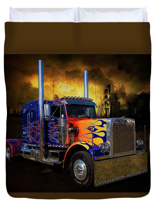 Truck Duvet Cover featuring the photograph Optimus P by Keith Hawley