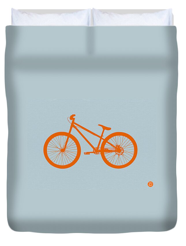 Orange Bicycle Duvet Cover For Sale By Naxart Studio