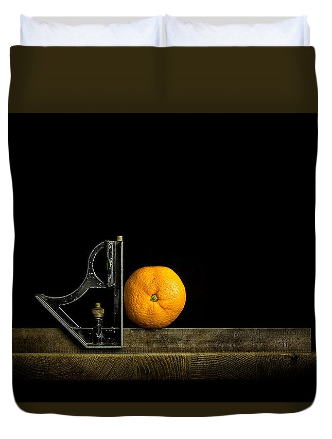 Orange Duvet Cover featuring the photograph Oranges ain't square by Nigel R Bell