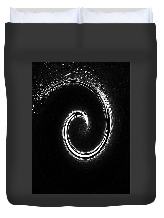 Black Duvet Cover featuring the photograph Orbit II by Carolyn Jacob