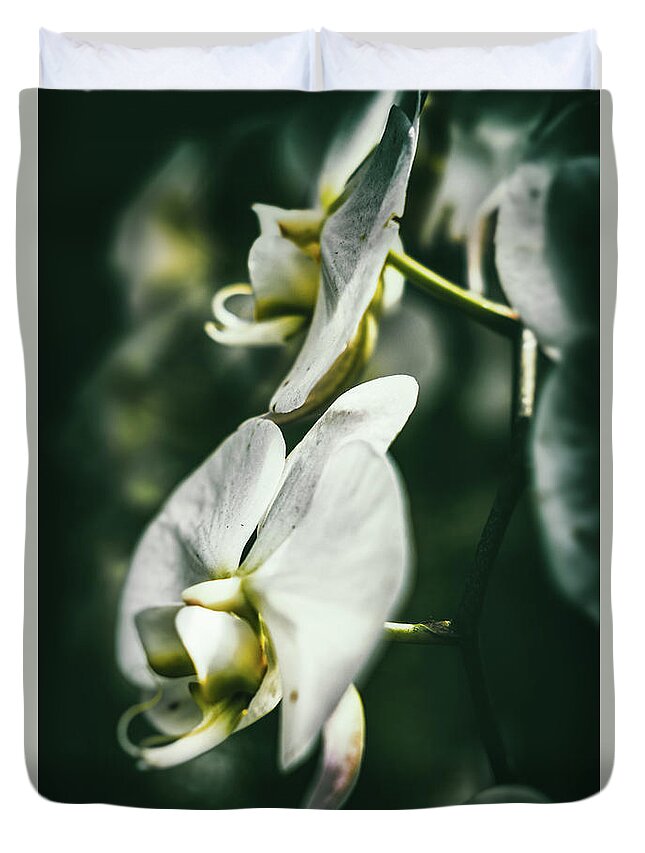 Orchid Duvet Cover featuring the photograph Orchid Art by Scott Wyatt