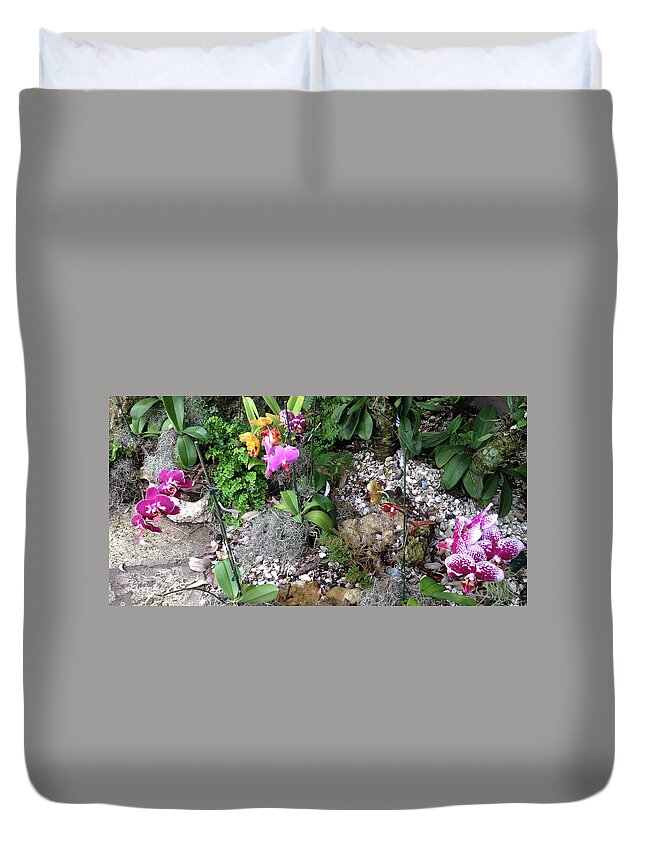 Orchids Duvet Cover featuring the photograph Orchids in Bloom by Susan Grunin
