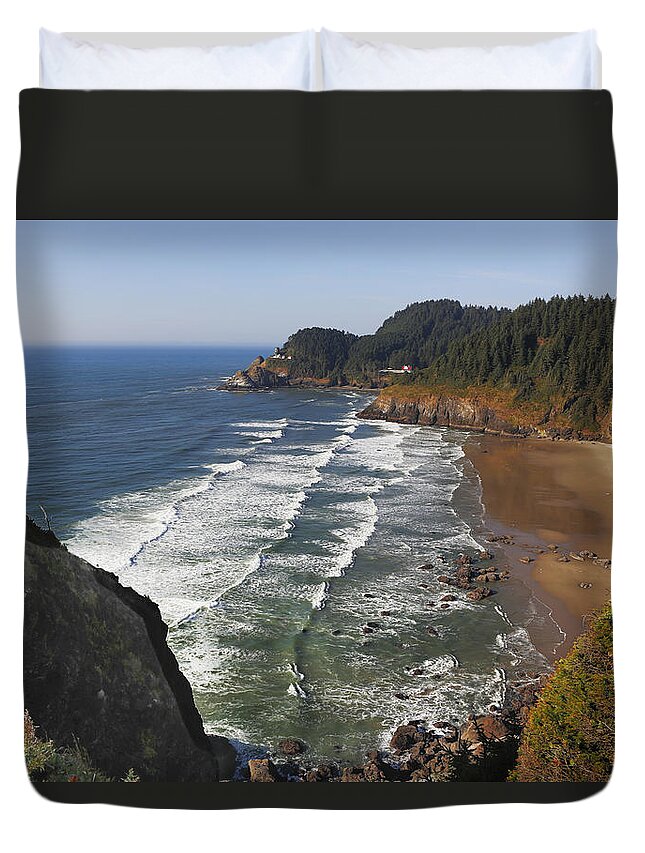 Oregon Coast Duvet Cover featuring the photograph Oregon Coast No 1 by Belinda Greb