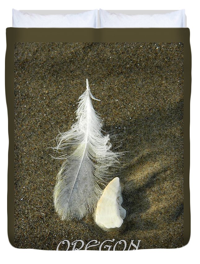 Feathers Duvet Cover featuring the photograph Oregon Feather by Gallery Of Hope 