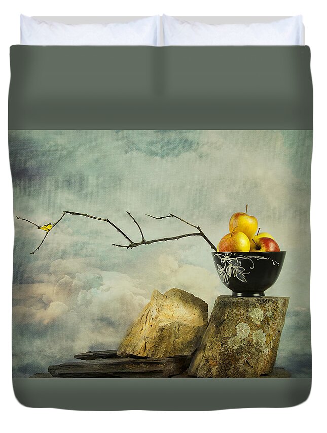 Ikebana Duvet Cover featuring the photograph Oriental Still Life by Theresa Tahara