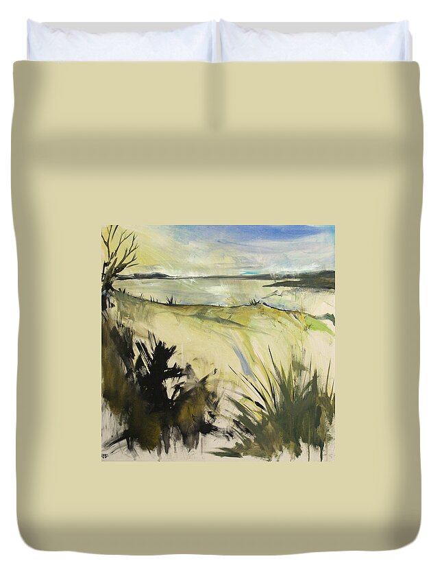  Duvet Cover featuring the painting Ossabaw Swamp Thoughts by John Gholson