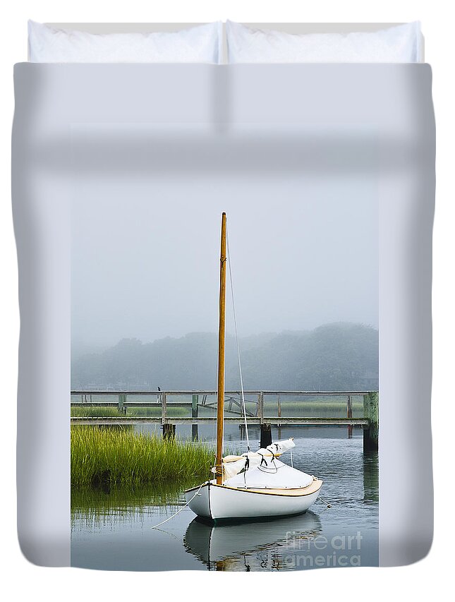 cape Cod Duvet Cover featuring the photograph Osterville Sailboat by John Greim