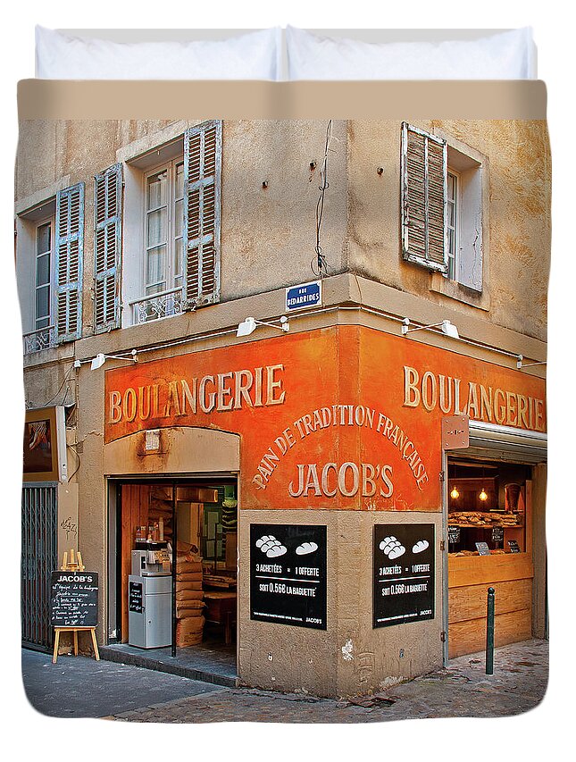 Aix Duvet Cover featuring the photograph Our Daily Bread - Aix-en-Provence, France by Denise Strahm