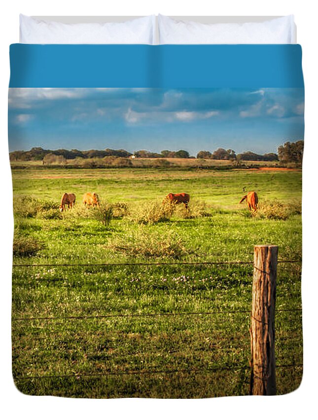 America Duvet Cover featuring the photograph Out For Dinner by Melinda Ledsome