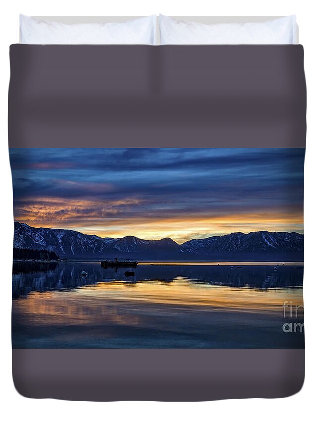 Tahoe South Shore Duvet Cover featuring the photograph Out Of The Blue by Mitch Shindelbower