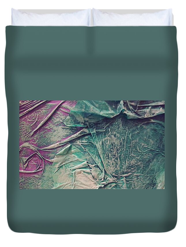 Plastic Duvet Cover featuring the mixed media Over Abundance by Stephanie Hollingsworth